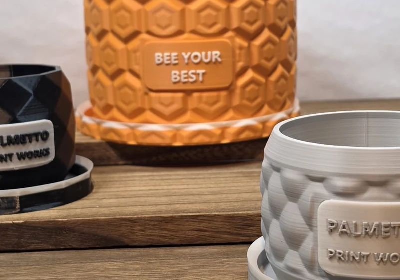Real Palmetto Print Works 3D-printed planter collection
